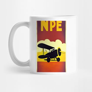 Vintage Airplane Poster Mug